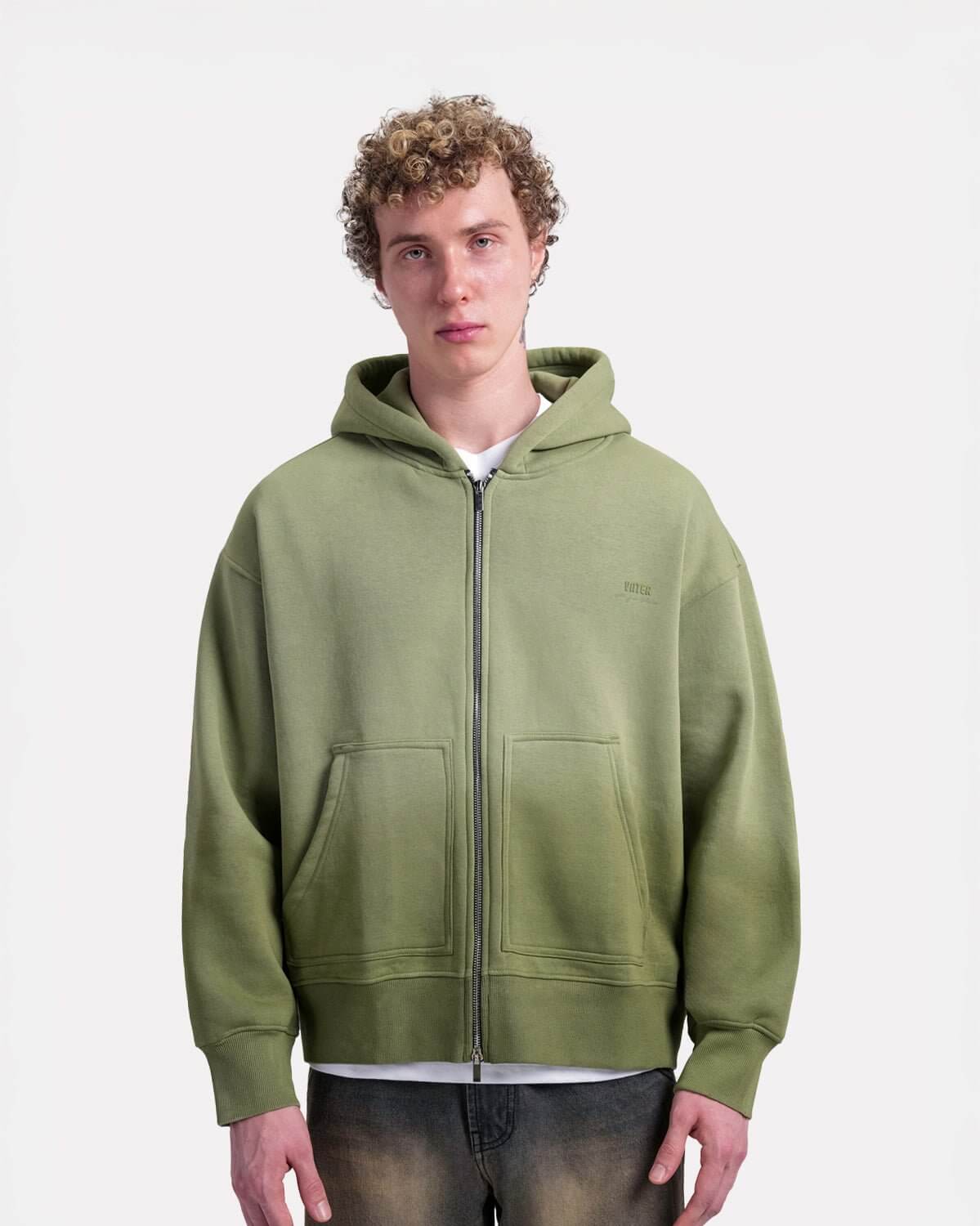 SAGE ZIPPER HOODIE