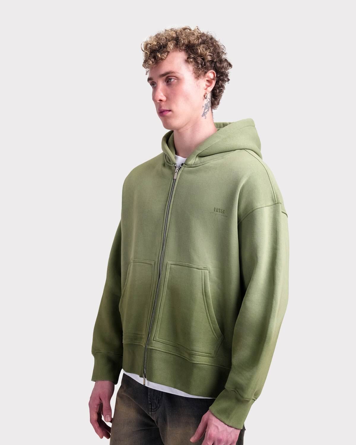 SAGE ZIPPER HOODIE